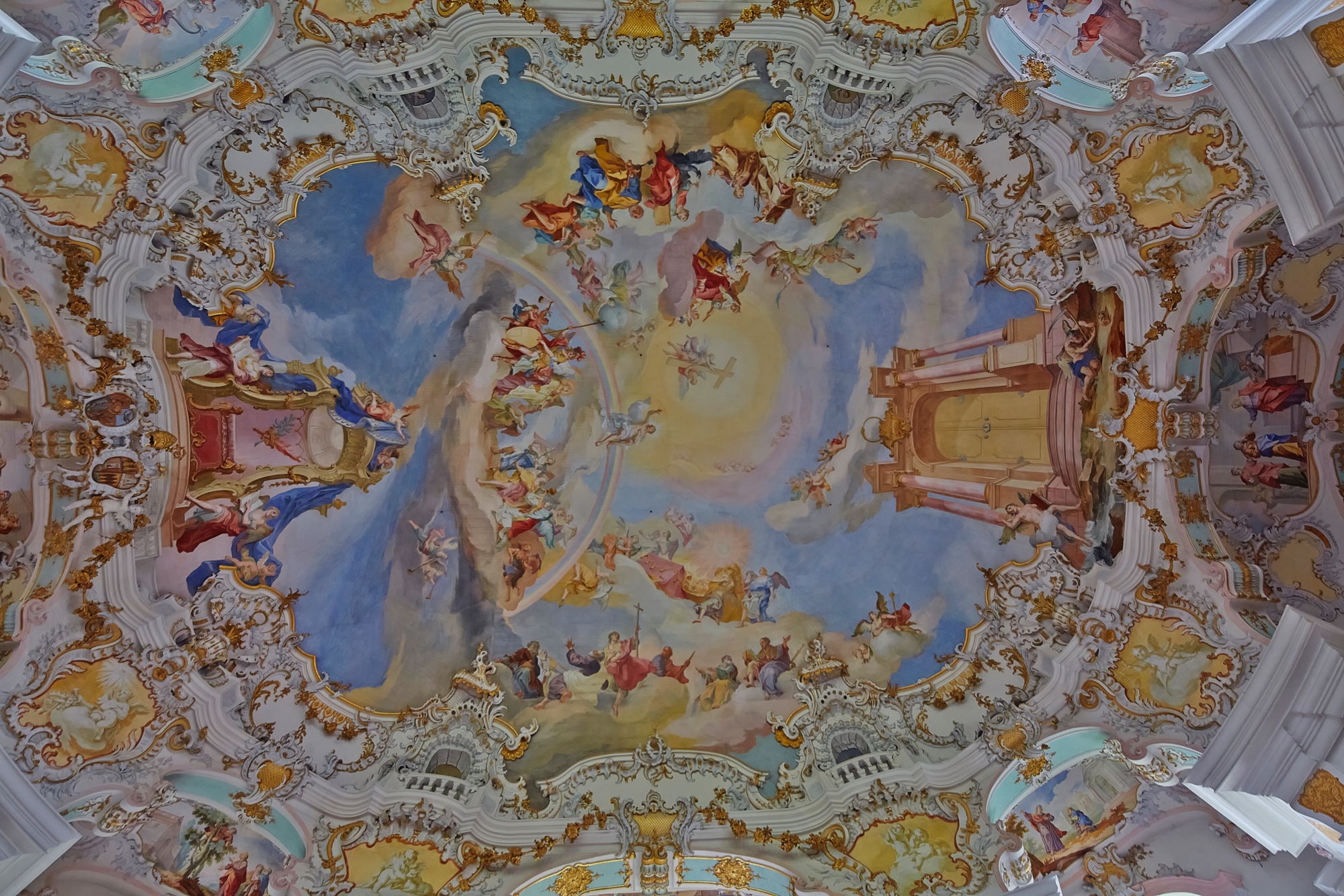 Wieskirche, Kuppelfresken von Johann Baptist Zimmermann