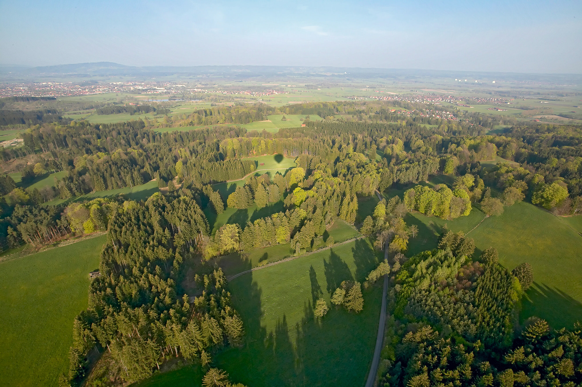 taken from a hot air balloon near Weilheim, Upper Bavaria